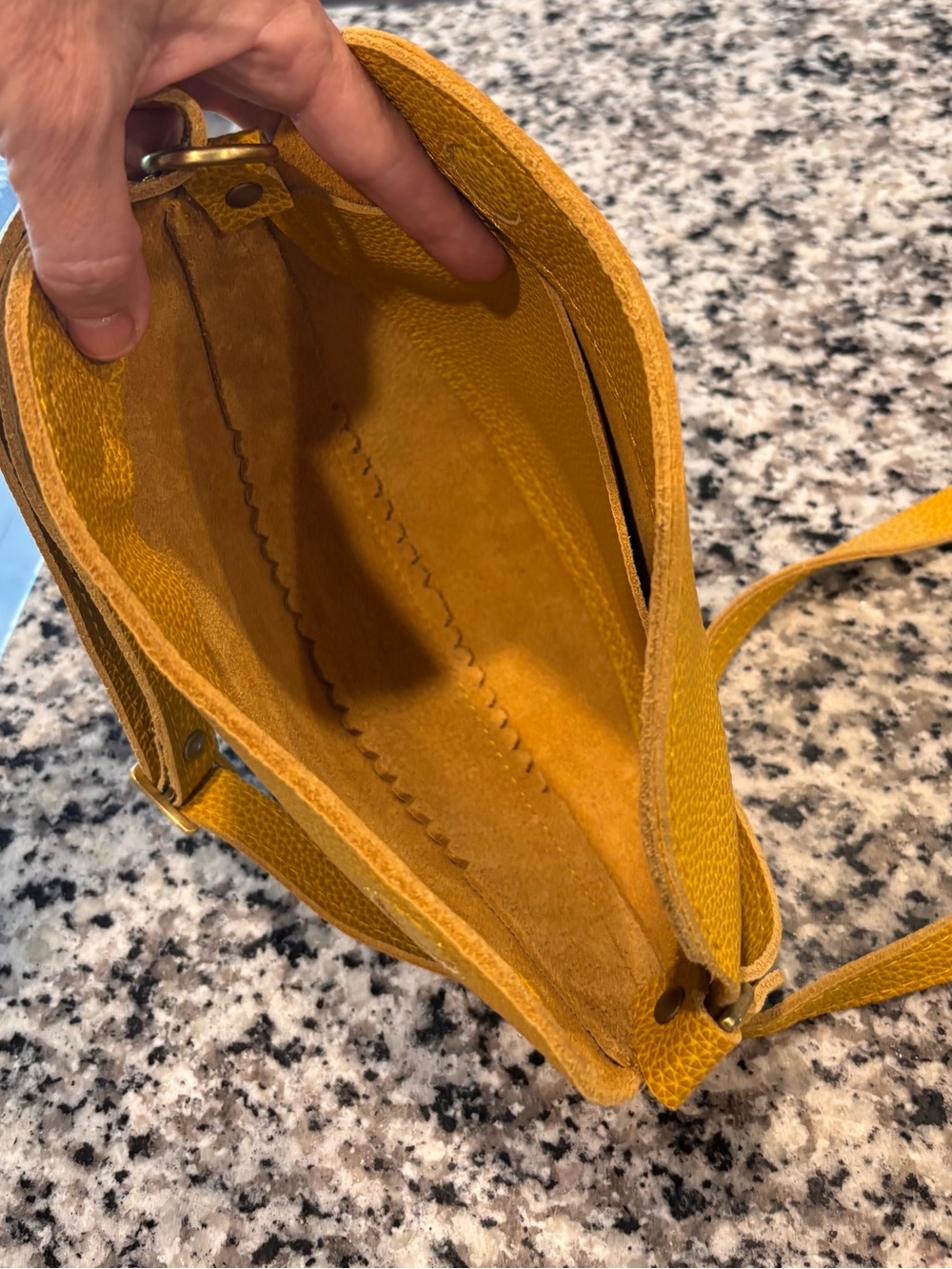 Portland leather sm Koala Crossbody Bag in Sunshine - Picture 8 of 15